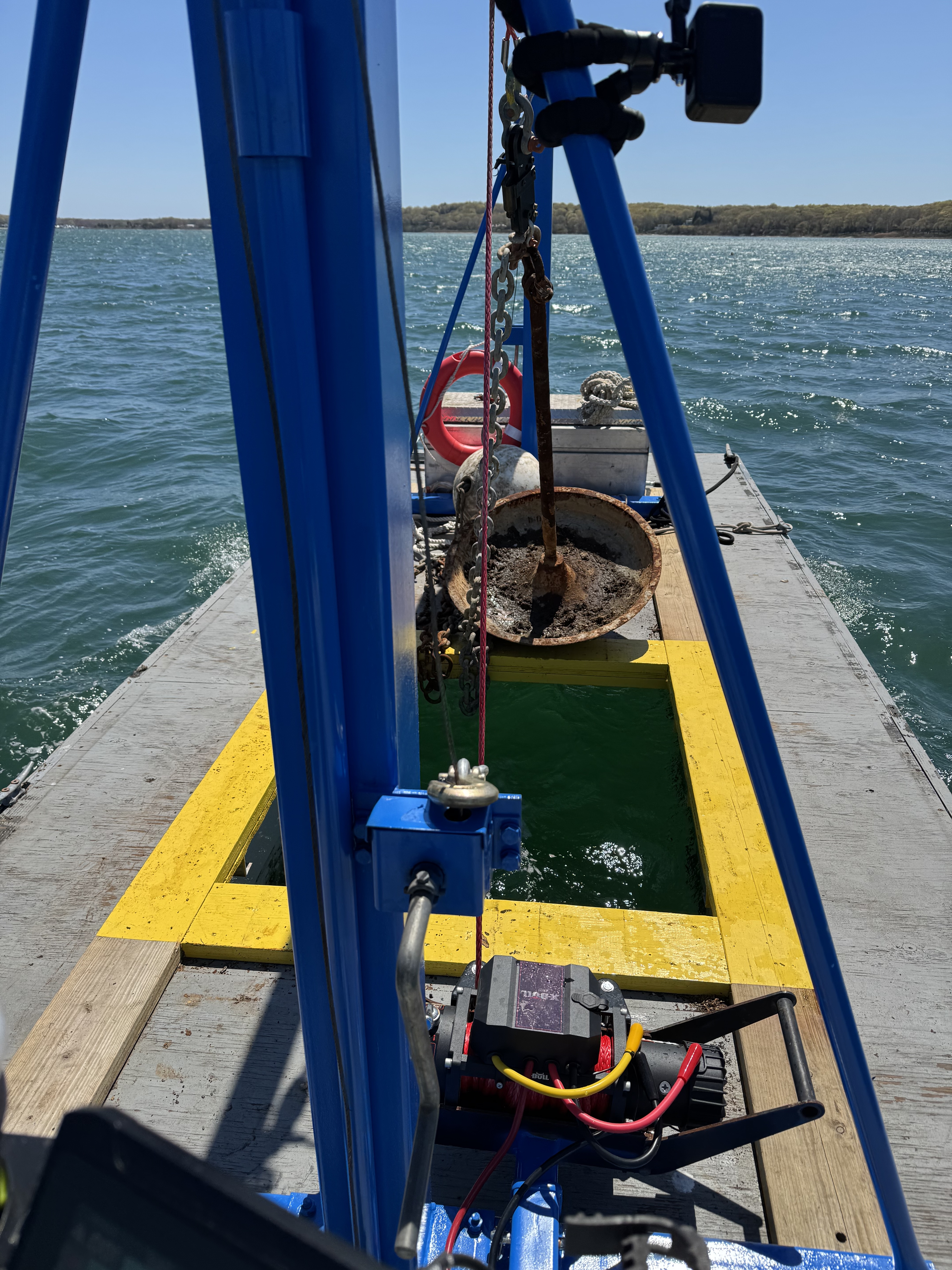Mooring installation in Three Mile Harbor